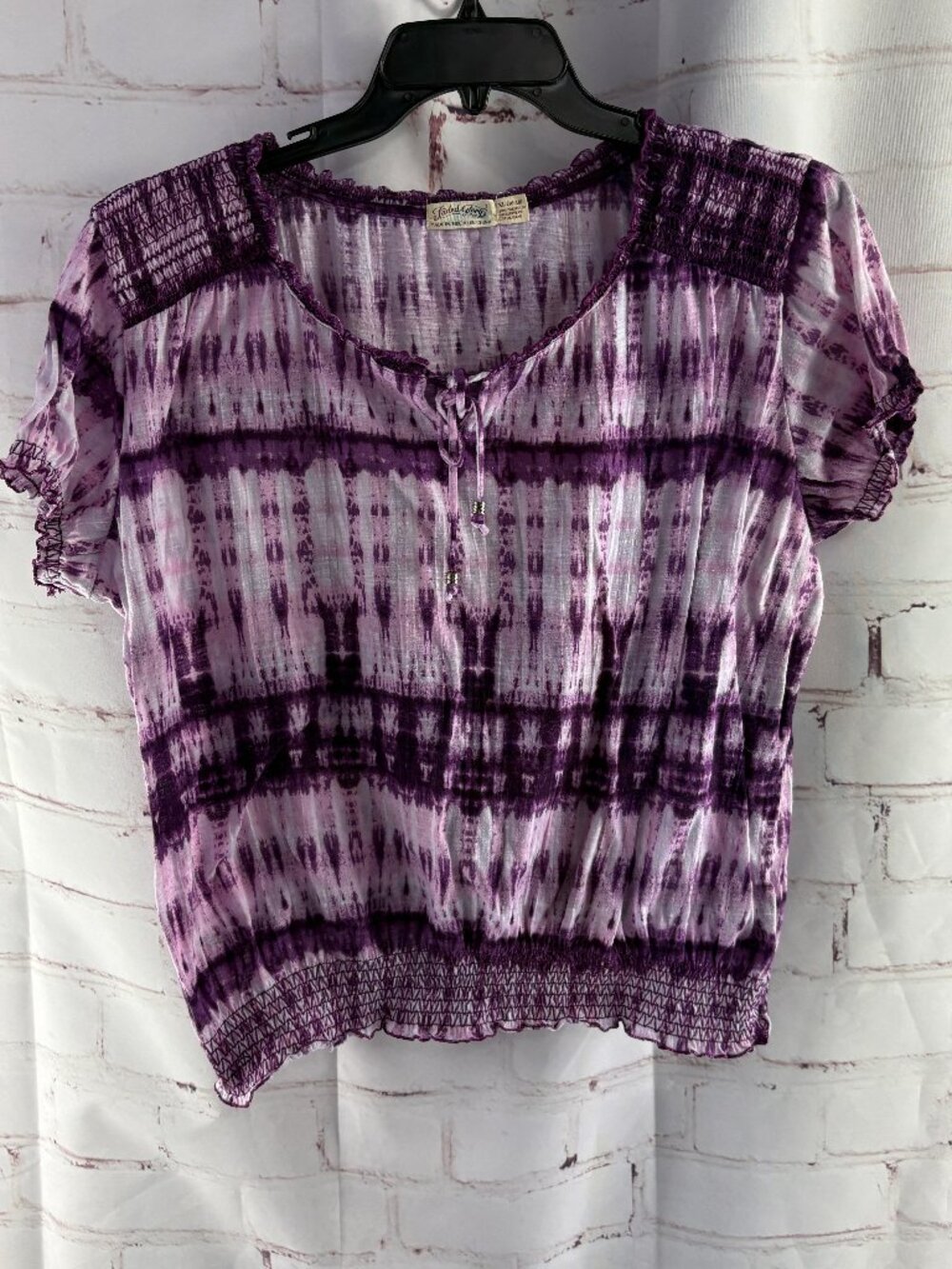 Faded Glory Purple Tye Dye Women's Top XL / 16 - 18